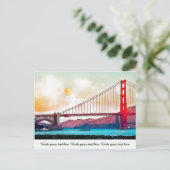 San Francisco Golden Gate Bridge. Verenigde Staten Briefkaart (Staand voorkant)