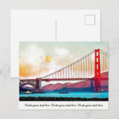 San Francisco Golden Gate Bridge. Verenigde Staten Briefkaart (Voorkant / Achterkant)
