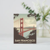 San Francisco Golden Gate Bridge View Briefkaart (Staand voorkant)