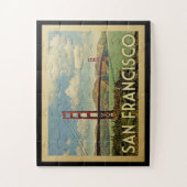 San Francisco Golden Gate Bridge Vintage Travel Legpuzzel (Verticaal)