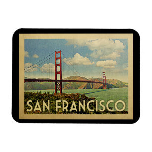San Francisco Golden Gate Bridge Vintage Travel Magneet