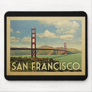 San Francisco Golden Gate Bridge Vintage Travel Muismat