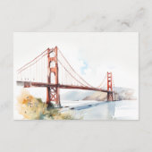 San Francisco Golden Gate Bridge Wedding Details Informatiekaartje (Achterkant)