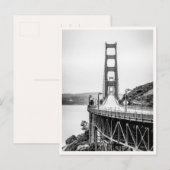 San Francisco Golden Gate Bridge Zwart & Wit Briefkaart (Voorkant / Achterkant)