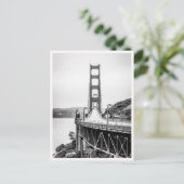 San Francisco Golden Gate Bridge Zwart & Wit Briefkaart (Staand voorkant)