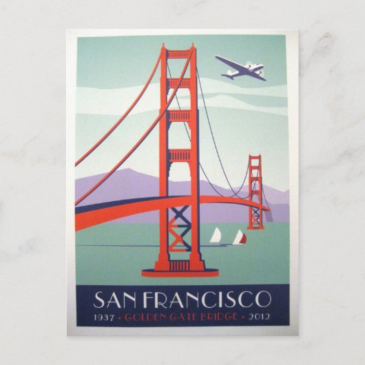 San Francisco Golden Gate Briefkaart (Voorkant)