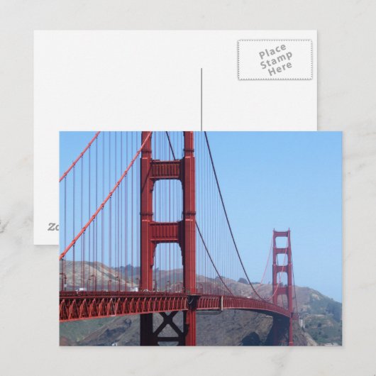 San Francisco Golden Gate Briefkaart (Voorkant / Achterkant)