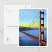 San Francisco - GOLDEN GATE - Brug Briefkaart (Voorkant / Achterkant)