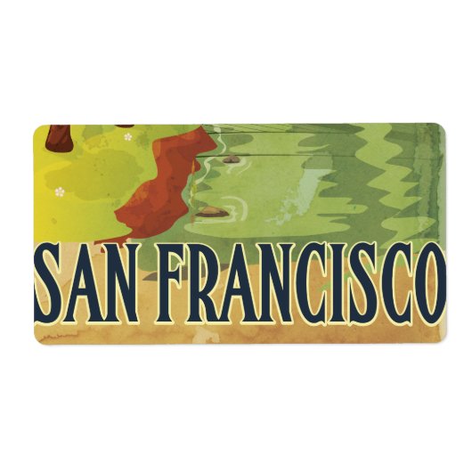 San Francisco Golden Gate-brug Etiket (Voorkant)