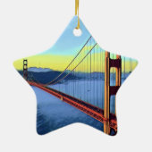 San Francisco - GOLDEN GATE - Brug Keramisch Ornament (Achterkant)