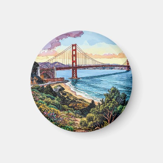 San Francisco Golden Gate-brug Magneet (Voorkant)