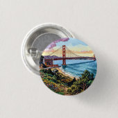 San Francisco Golden Gate-brug Ronde Button 3,2 Cm (Voorkant /achterkant)