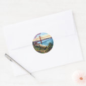 San Francisco Golden Gate-brug Ronde Sticker (Envelop)