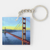 San Francisco - GOLDEN GATE - Brug Sleutelhanger (Achterkant)