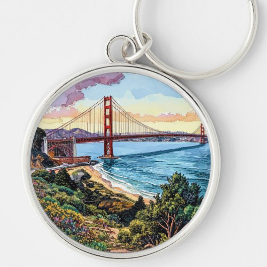 San Francisco Golden Gate-brug Sleutelhanger (Voorkant)