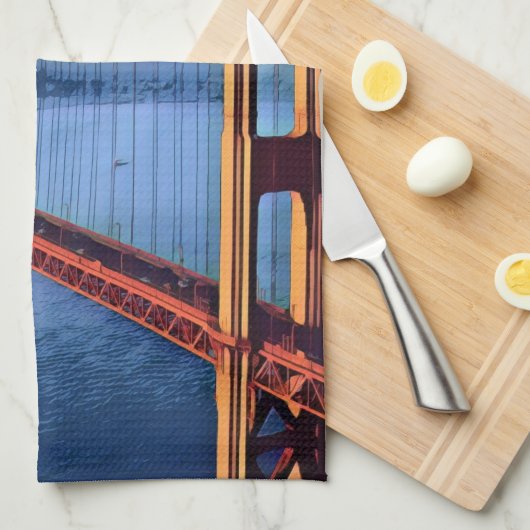 San Francisco - GOLDEN GATE - Brug Theedoek (Quarter Fold)
