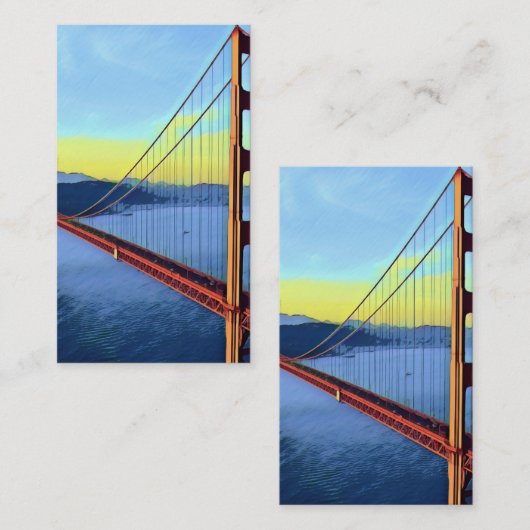 San Francisco - GOLDEN GATE - Brug Visitekaartje (Voorkant / Achterkant)