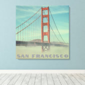 San Francisco Golden Gate Canvas Afdruk (Insitu (Houten vloer))