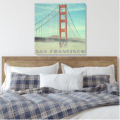 San Francisco Golden Gate Canvas Afdruk (Insitu (Slaapkamer))