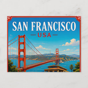 🌉 San Francisco Golden Gate Herinnering van Bezoe Briefkaart