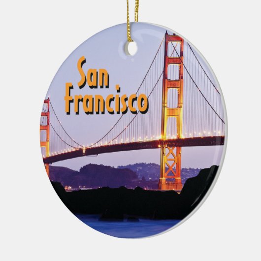 San Francisco Golden Gate Keramisch Ornament (Links)