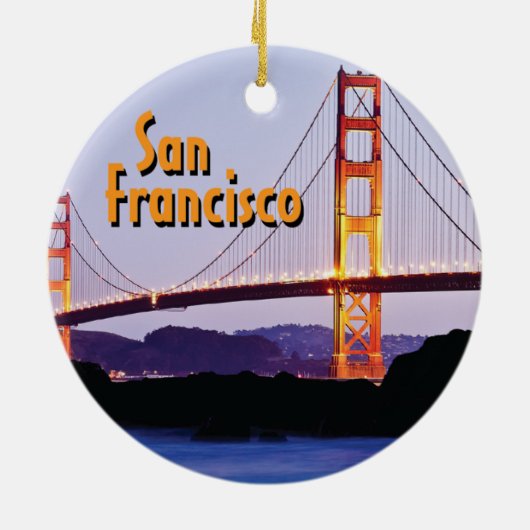 San Francisco Golden Gate Keramisch Ornament (Achterkant)