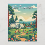 San Francisco Golden Gate Park Briefkaart (Voorkant)