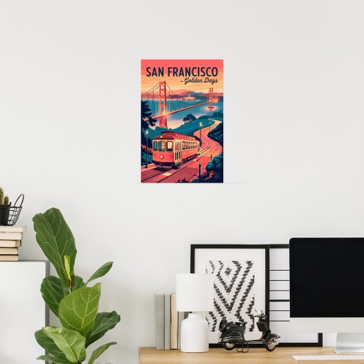 San Francisco Golden Gate Poster (Thuiskantoor)