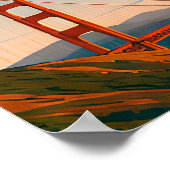 ❤️ San Francisco Golden Gate Reisstijl ❤️ Poster (Hoek)