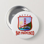 San Francisco Golden Gate Ronde Button 7,6 Cm (Voorkant /achterkant)