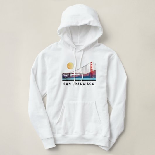 San Francisco Golden Gate Souvenir Gift Hoodie (Design voorkant)