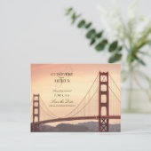San Francisco Golden Gate Wedding Save the Date Aankondigingskaart (Staand voorkant)