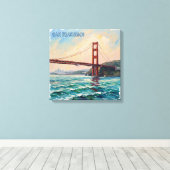 San Francisco Golden Gate Zeegezicht Canvas Kunst (Insitu (Houten vloer))