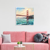 San Francisco Golden Gate Zeegezicht Canvas Kunst (Insitu (Woonkamer))
