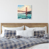 San Francisco Golden Gate Zeegezicht Canvas Kunst (Insitu (Slaapkamer))