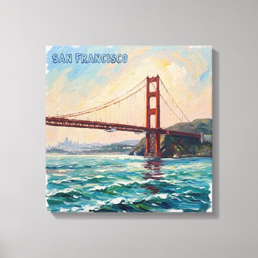 San Francisco Golden Gate Zeegezicht Canvas Kunst (Voorkant)