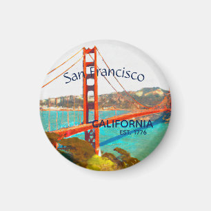 San Francisco GoldenGate Button Magneet