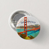 San Francisco GoldenGate Ronde Button 3,2 Cm (Voorkant /achterkant)