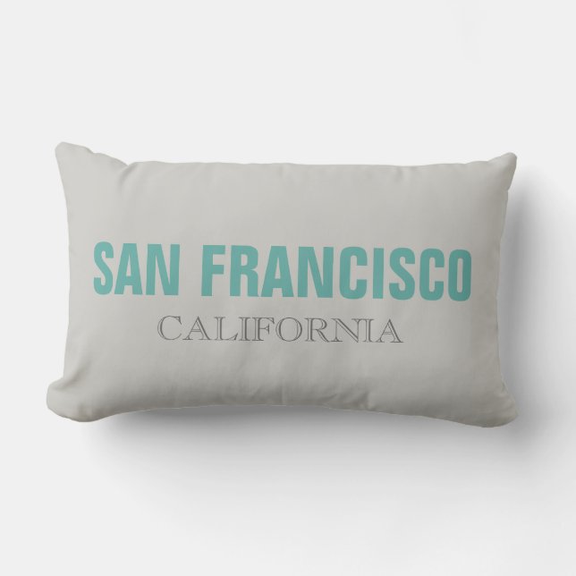 San Francisco Grey California Sierkussen Kussen (Voorkant)