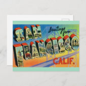 San Francisco Groet Ansichtkaart Briefkaart (Voorkant / Achterkant)