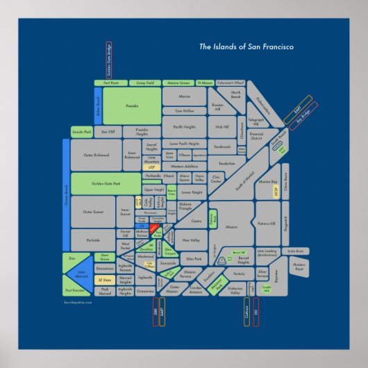 San Francisco (grote eilanden) Poster (Voorkant)