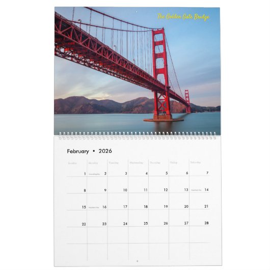 San Francisco het mooie Kalender (Feb 2026)