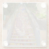 San Francisco Hidden Garden Steps #1 Glass Onderze Glazen Onderzetter (Achterkant)