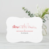 San Francisco Holiday Skyline Feestdagenkaart (Staand voorkant)