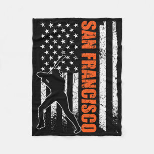 San Francisco honkbal vlag Usa vintage patriottisc Fleece Deken