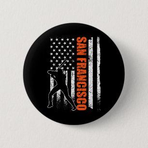 San Francisco honkbal vlag Usa vintage patriottisc Ronde Button 5,7 Cm