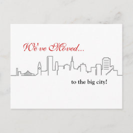 San Francisco Housewarming of verhuizen Aankondigingskaart