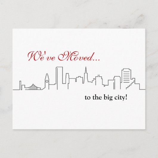 San Francisco Housewarming of verhuizen Aankondigingskaart (Voorkant)