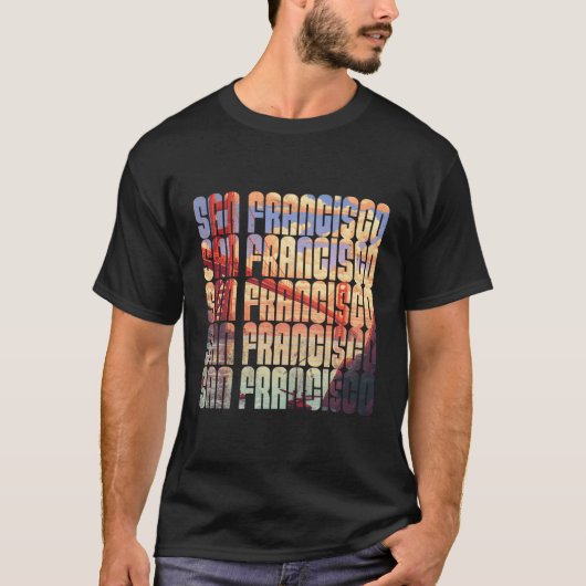 San Francisco Iconische Golden Gate Bridge Shoreli T-shirt (Voorkant)