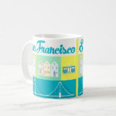 San Francisco Icons Iconic Souvenir Modern Bright Koffiemok (Voorkant links)